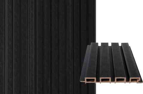 Burma Teak Black WPC Louvers